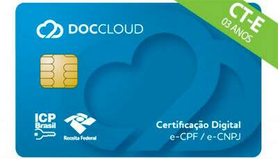 Cartão DOCCLOUD certificação Digital de CPF e CNPJ